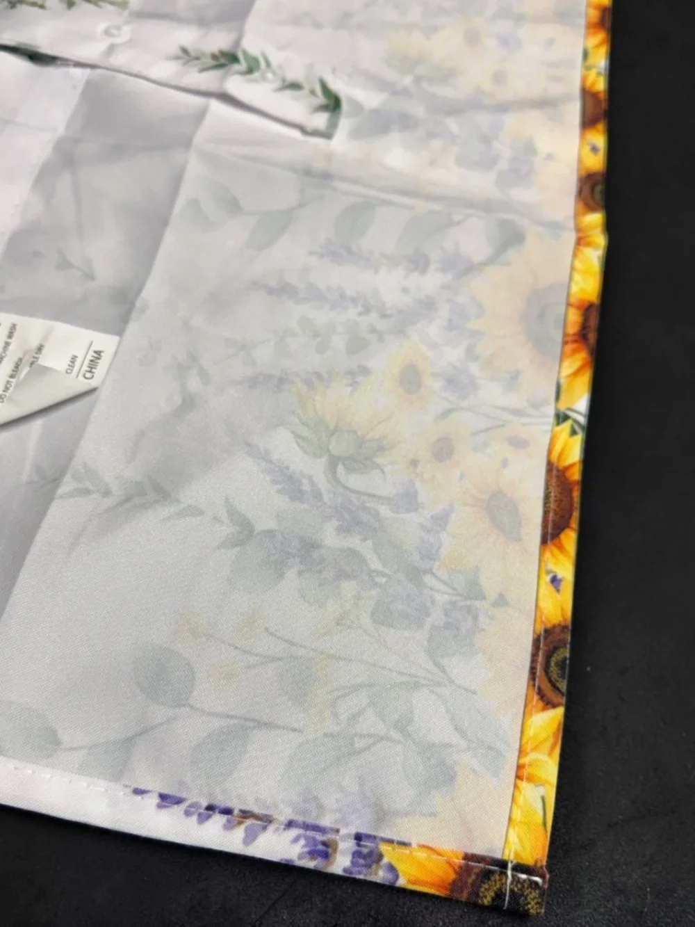 NWOT Sunflower Lavender Eucalyptus Farmhouse Window Valance 42x12